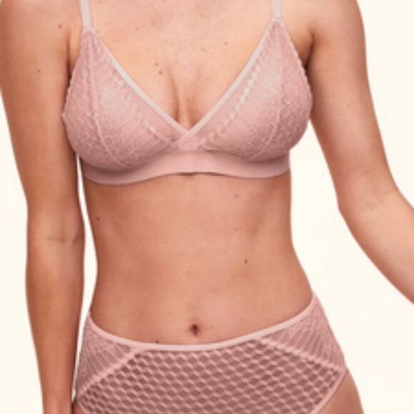 NWT Adore Me Peach Pietra Bra and Panty Set - Picture 2 of 9